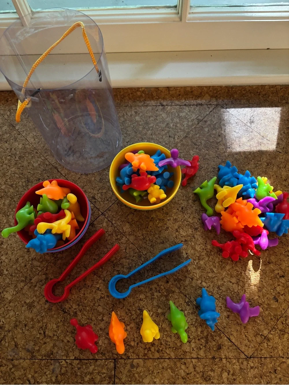 Montessori counting sorting dinosaur preschool activity set STEM